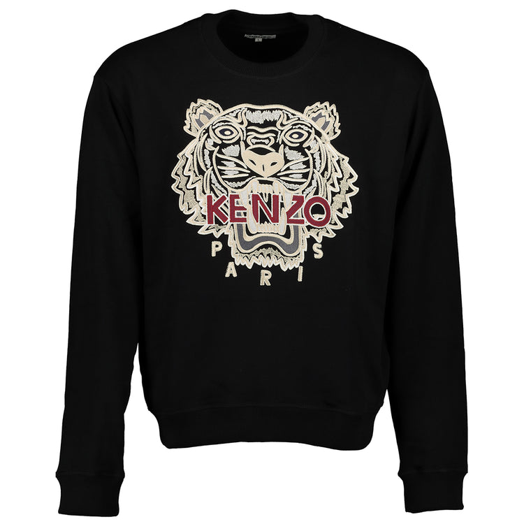Embroidered Tiger Varsity Sweatshirt - Casual Basement