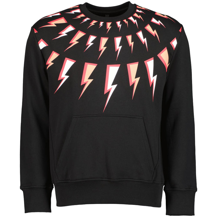 Neil Barrett Fair Isle Comic Bolts Sweatshirt - Casual Basement