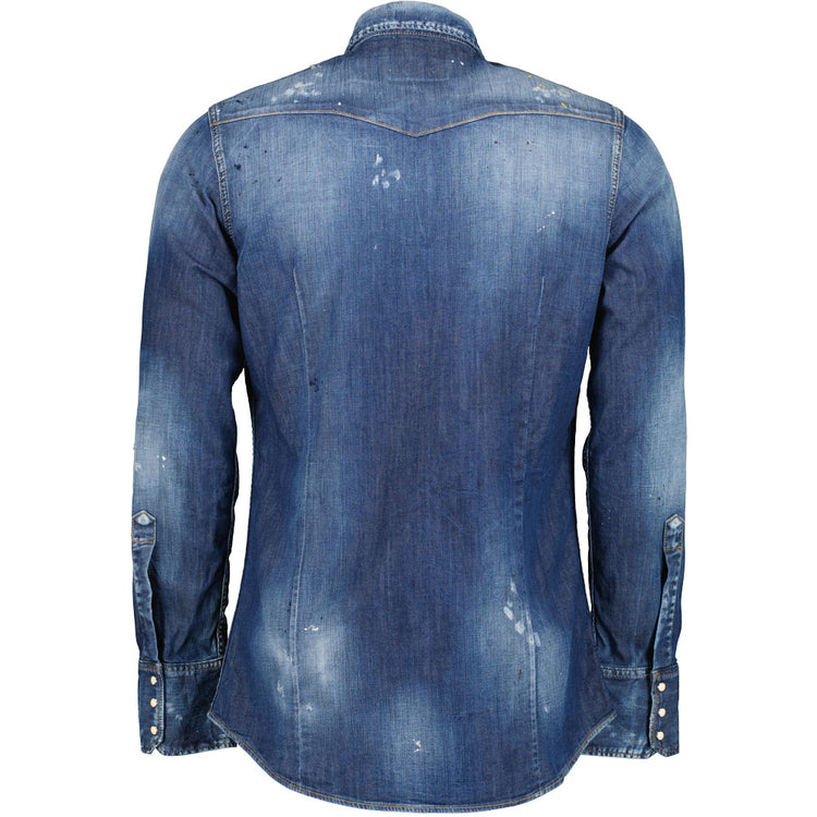 DSquared2 Distressed Denim Shirt - Casual Basement