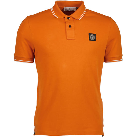 Patch Logo Stretch Piqué Polo Shirt - Casual Basement