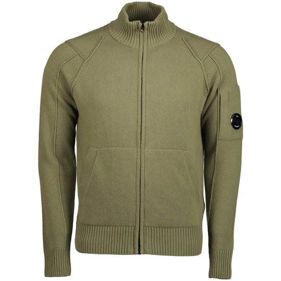 Knitted Zip-Up Lens Cardigan - Casual Basement