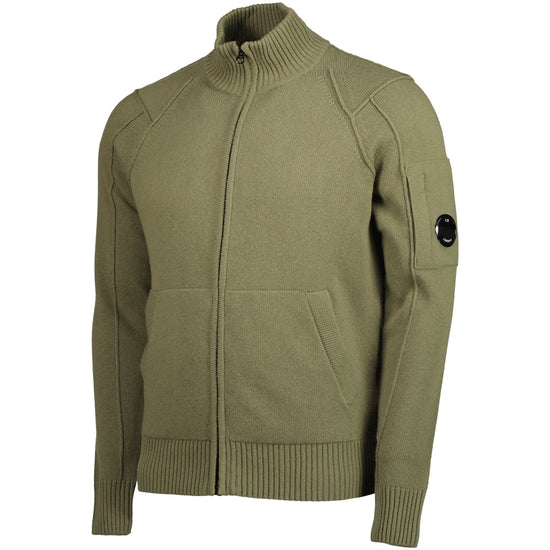 Knitted Zip-Up Lens Cardigan - Casual Basement