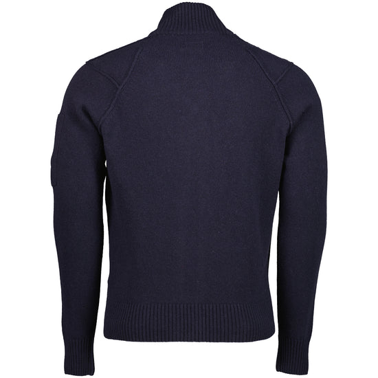 Knitted Zip-Up Lens Cardigan - Casual Basement