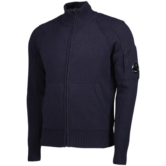 Knitted Zip-Up Lens Cardigan - Casual Basement