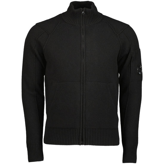 Knitted Zip-Up Lens Cardigan - Casual Basement