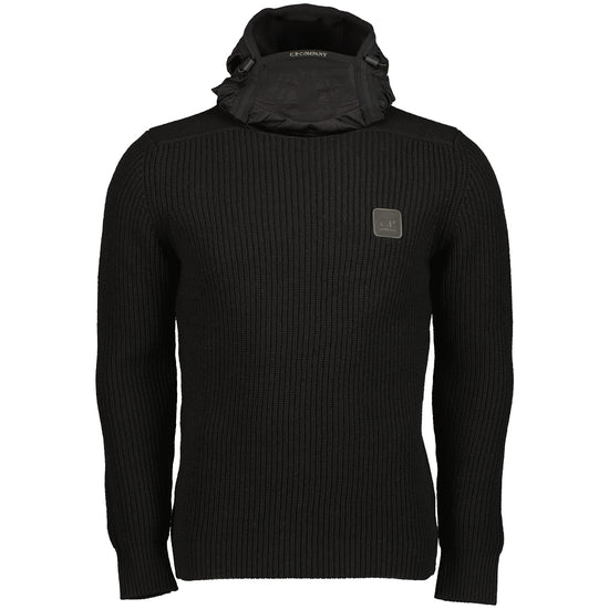 Patch Logo Hooded Knit - Casual Basement