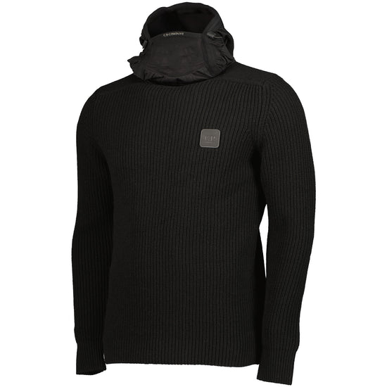 Patch Logo Hooded Knit - Casual Basement