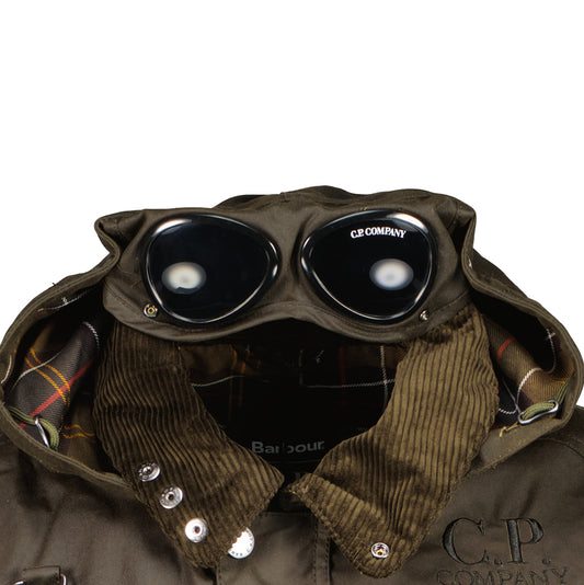 C.P. Company x Barbour Cotton Wax Goggle Jacket - Casual Basement