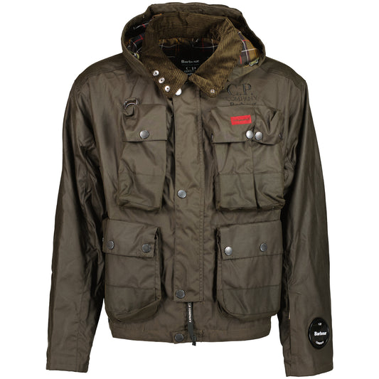 C.P. Company x Barbour Cotton Wax Goggle Jacket - Casual Basement