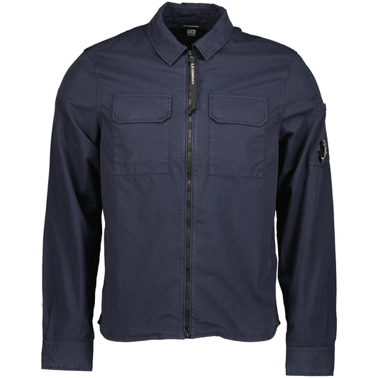 Gabardine Zip Up Lens Overshirt - Casual Basement