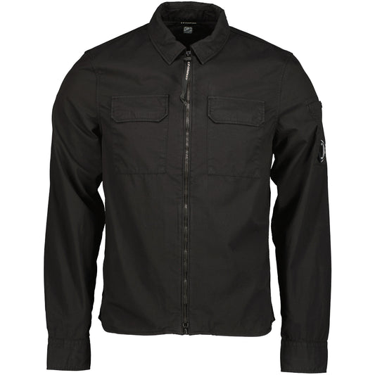 Gabardine Zip Up Lens Overshirt - Casual Basement