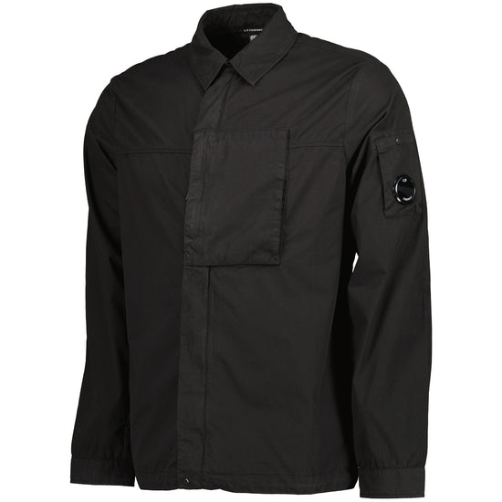 Gabardine Zip Up Lens Overshirt - Casual Basement