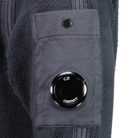 Polar Fleece Zip Up Hooded Lens Sweatshirt - Casual Basement