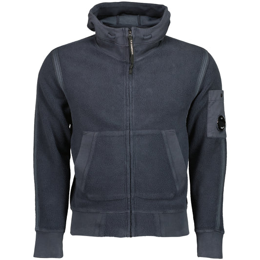 Polar Fleece Zip Up Hooded Lens Sweatshirt - Casual Basement