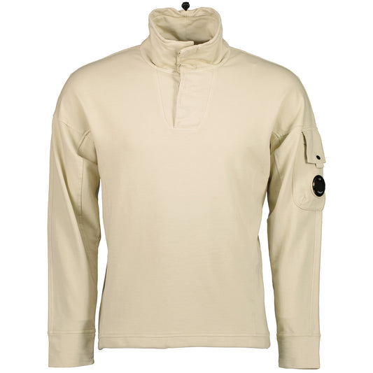 Light Fleece Polo Collar Lens Sweatshirt - Casual Basement
