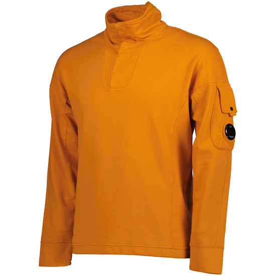 Light Fleece Polo Collar Lens Sweatshirt - Casual Basement