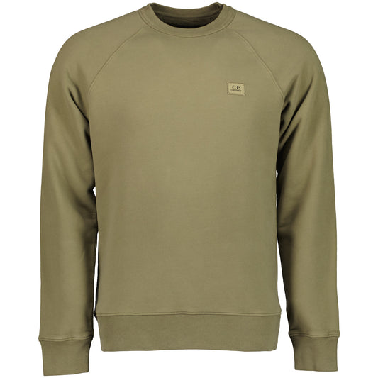Brushed Fleece Logo Patch Sweatshirt - Casual Basement