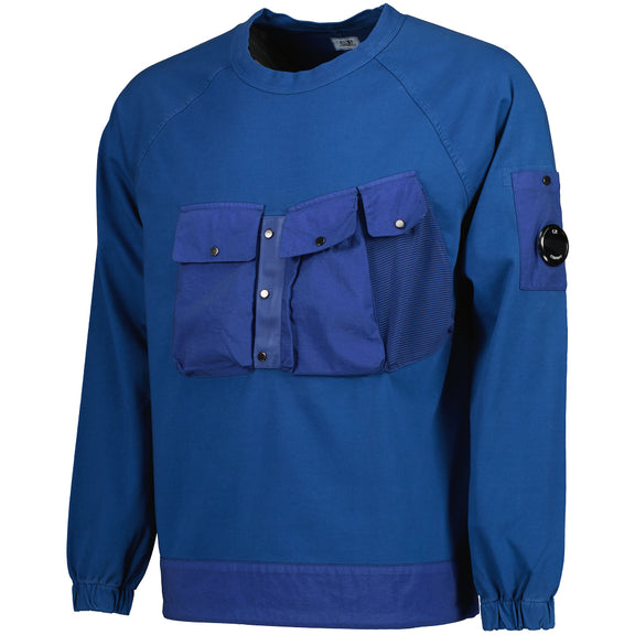 【C.P. COMPANY】Lens patch pocket sweatshirt★正規品★ Sweatshirts C.P. Company Diagonal Raised Fleece Lens Crew