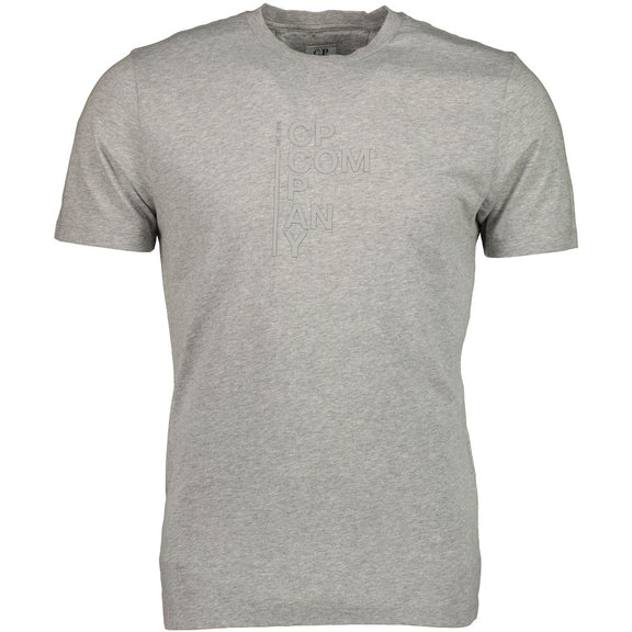 C.P. Company | Vertical Logo T-Shirt - Grey Melange