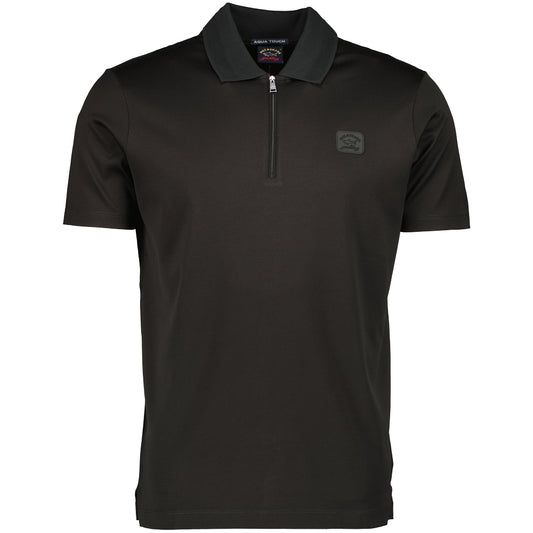 Aqua Interlock Half Zip Polo - Casual Basement