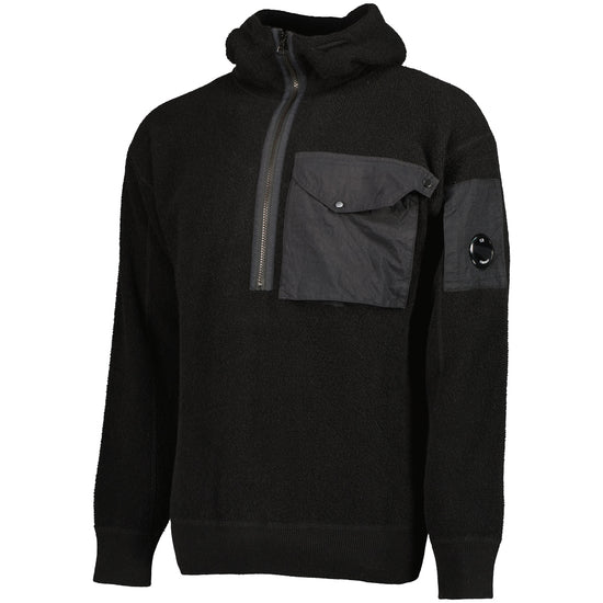 Lambswool Half Zip Lens Hoodie - Casual Basement