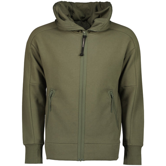 トップス C.P. COMPANY Goggle Zipped Hooded Sweat C.P. Company Diagonal Raised Fleece Goggle Zipped Hooded