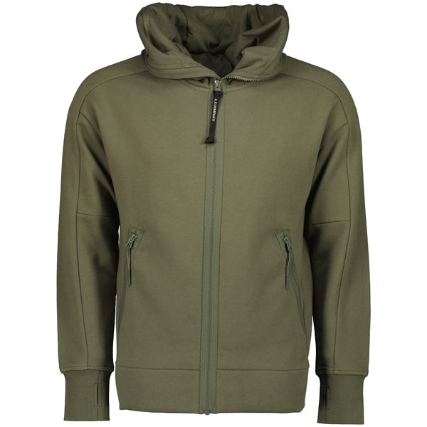パーカー・フーディ C.P. Company Full-Zip Cotton Hoodie With Textured Finish CP Company Men's Zip Hoodie Burgundy 18CMSS028A005086W-598