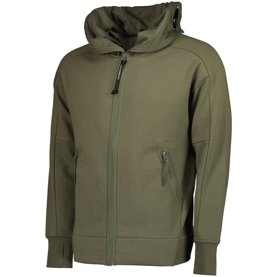 Hooded Explorer Goggle Zip Up Sweatshirt - Casual Basement