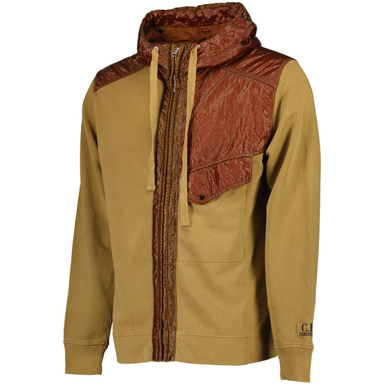 Mixed Goggle Hooded Zip Sweatshirt - Casual Basement