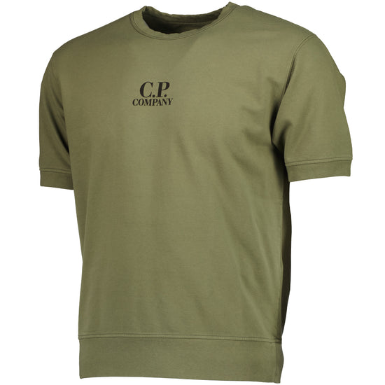 Short Sleeve Light Fleece Logo Sweatshirt - Casual Basement