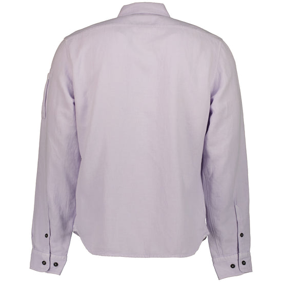 C.P. x Mr Porter Cotton/Linen Zip Up Lens Overshirt - Casual Basement