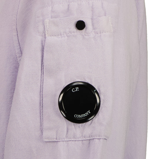 C.P. x Mr Porter Cotton/Linen Zip Up Lens Overshirt - Casual Basement