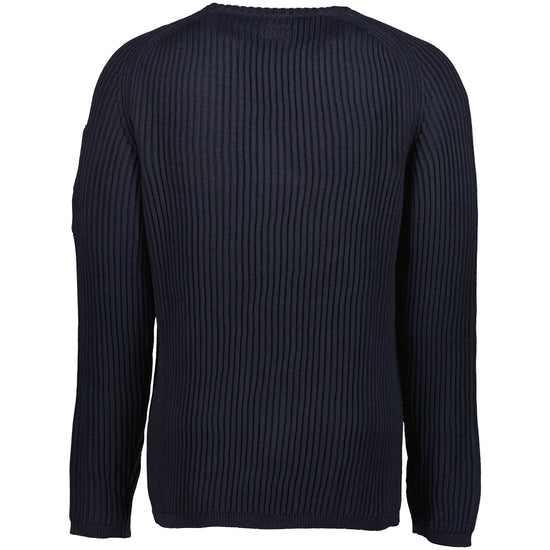 Ribbed Crewneck Lens Jumper - Casual Basement