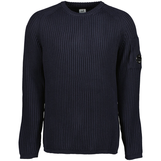Ribbed Crewneck Lens Jumper - Casual Basement