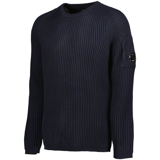 Ribbed Crewneck Lens Jumper - Casual Basement
