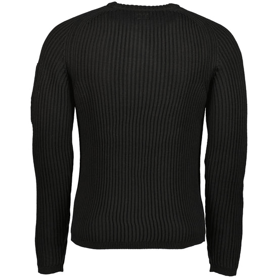Ribbed Crewneck Lens Jumper - Casual Basement