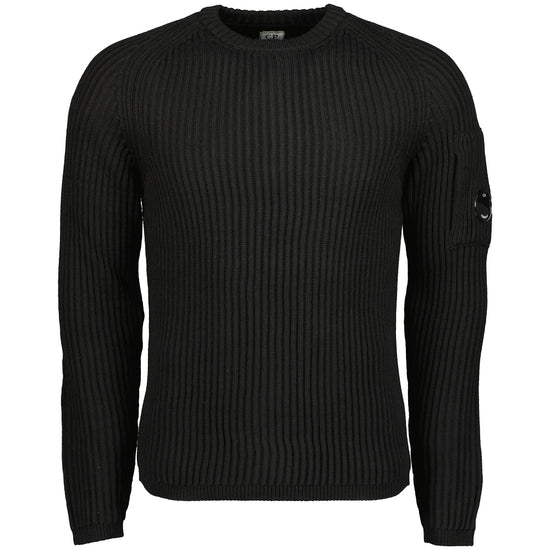 Ribbed Crewneck Lens Jumper - Casual Basement