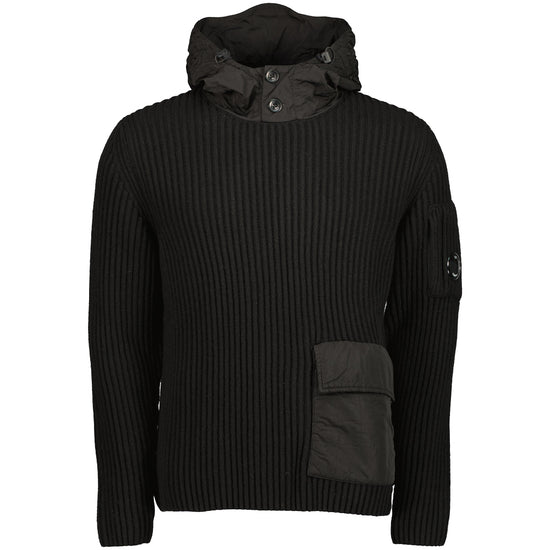 Lambswool Mixed Hooded Lens Knit - Casual Basement