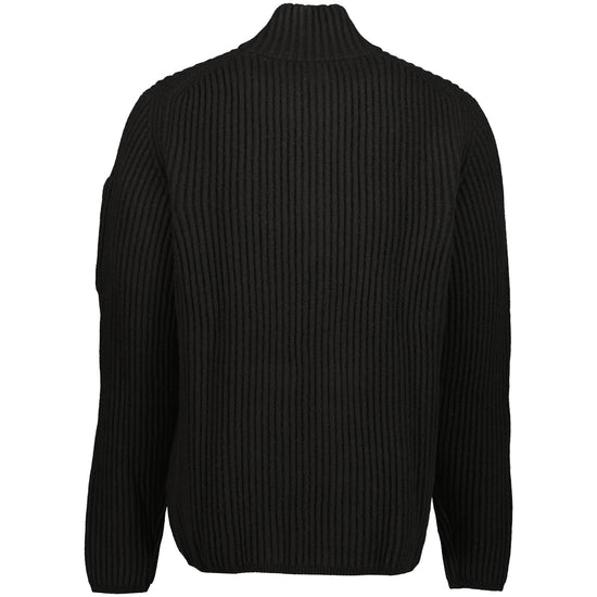 Lambswool Mixed Zipped Lens Cardigan - Casual Basement