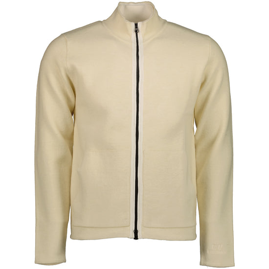 Embroidered Cuff Logo Zip Knit - Casual Basement