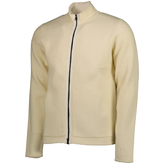 Embroidered Cuff Logo Zip Knit - Casual Basement