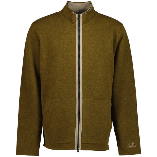 Embroidered Cuff Logo Zip Knit - Casual Basement