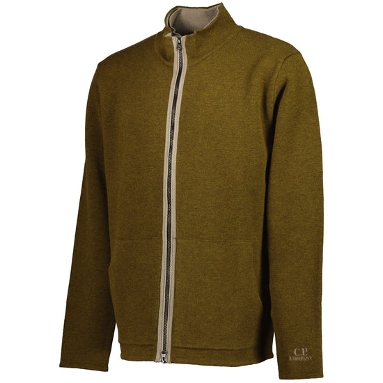 Embroidered Cuff Logo Zip Knit - Casual Basement