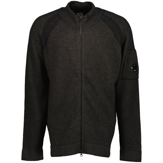 Knitted Lens Zip Cardigan - Casual Basement