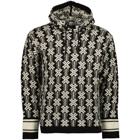 Wool Jacquard Logo Hooded Knit - Casual Basement