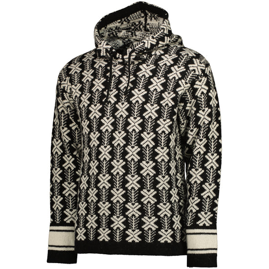 Wool Jacquard Logo Hooded Knit - Casual Basement