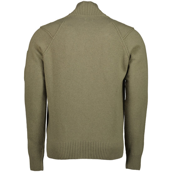 Knitted Zip-Up Lens Cardigan - Casual Basement