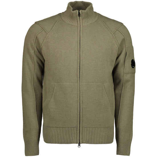 Knitted Zip-Up Lens Cardigan - Casual Basement