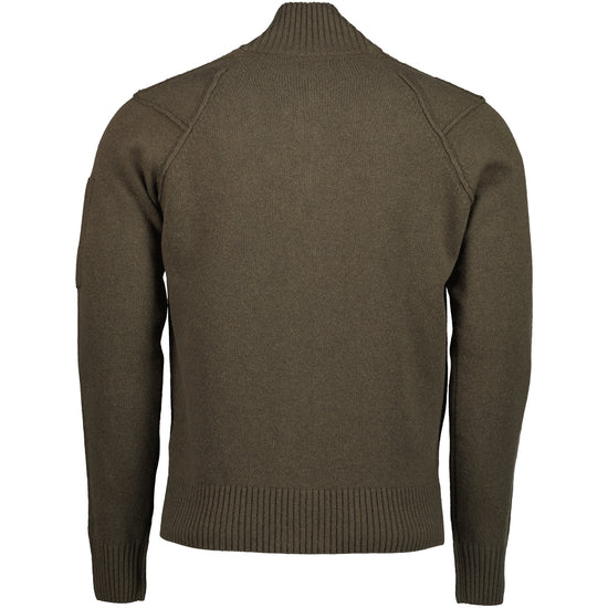 Knitted Zip-Up Lens Cardigan - Casual Basement