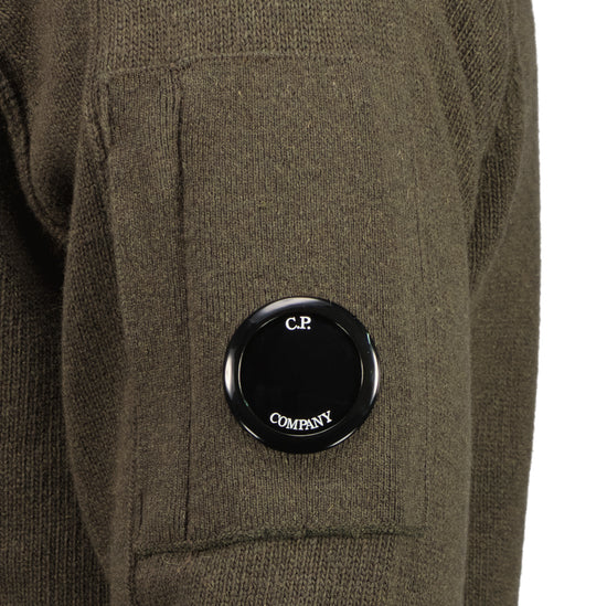 Knitted Zip-Up Lens Cardigan - Casual Basement